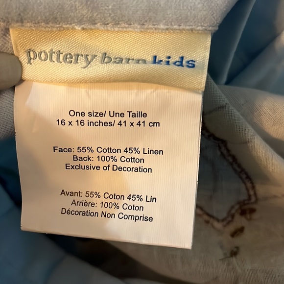 Pottery Barn Kids Peter rabbit embroidered pillow case like new - Picture 6 of 9